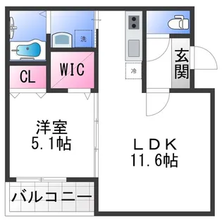 アビテ上野町西【1階】の間取り