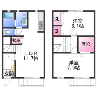 プロニティヴィラB【2階】の間取り