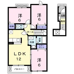 グリーンピュア【2階】の間取り