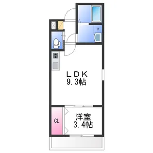 ジーメゾンエトワール和泉大宮【2階】の間取り