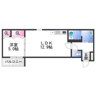 リバーサイド レジデンス【2階】の間取り