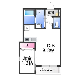 ジーメゾン岸和田ノース【2階】の間取り
