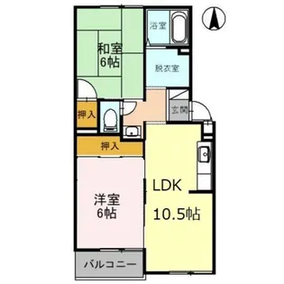 2LDKの間取り画像