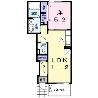 ケーズコート【1階】の間取り