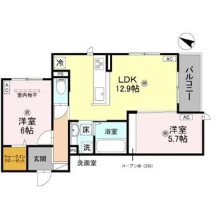 シャルム常盤【3階】の間取り