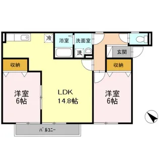 アプリコットハウス【1階】の間取り