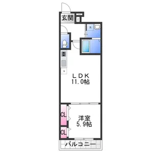 ポート フルール【3階】の間取り