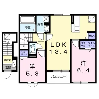 ヴィラ ボヌール【2階】の間取り
