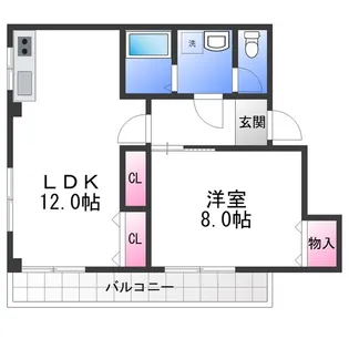 ジュネスボヌール高石【3階】の間取り