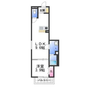 1LDKの間取り画像