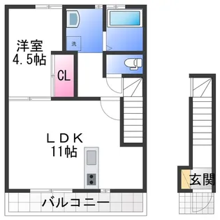 プチメゾンRinku【2階】の間取り
