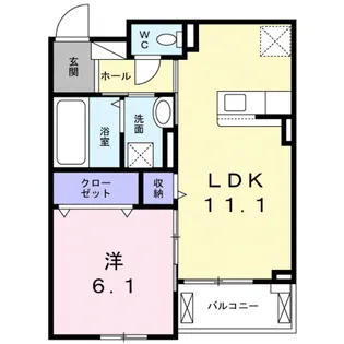 シャルール メゾン Ⅰ【1階】の間取り