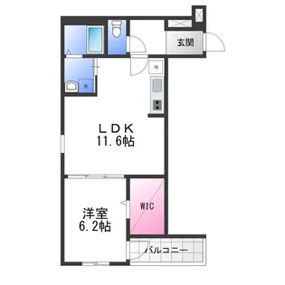 フジパレス松ノ浜【3階】の間取り