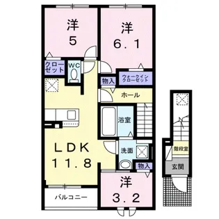 ポンテ アルト 池上 A【2階】の間取り
