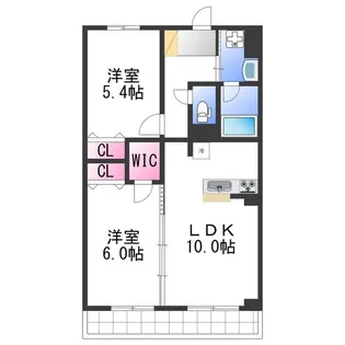 サン・リヴァージュ岸和田【5階】の間取り