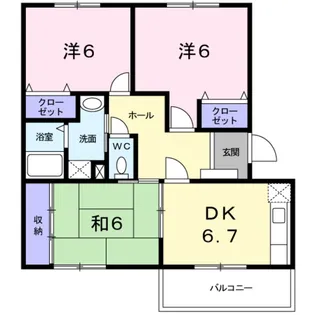 グローバルメゾン【2階】の間取り