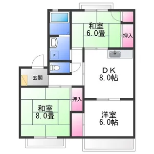 3DKの間取り画像
