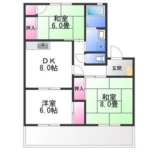 3DKの間取り画像