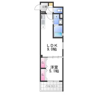 クリエオーレ南上町【1階】の間取り