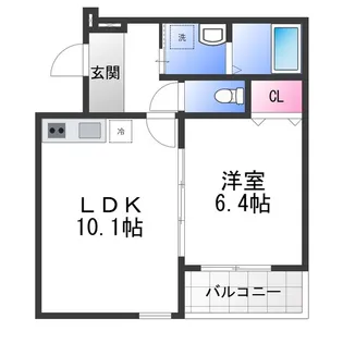 1LDKの間取り画像