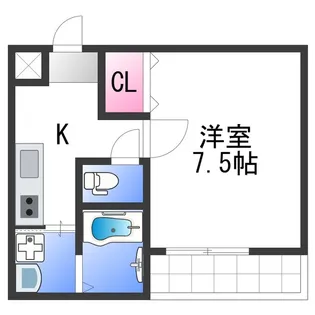1Kの間取り画像