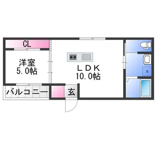 ステイザハウス日根野EAST【1階】の間取り
