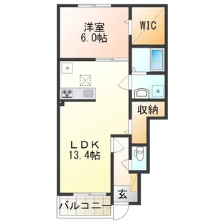 ティラミス河原【1階】の間取り