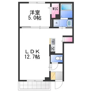 オリーブ羽倉崎A【1階】の間取り