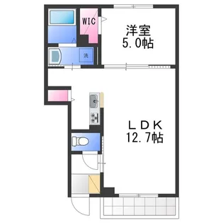 オリーブ羽倉崎A【1階】の間取り