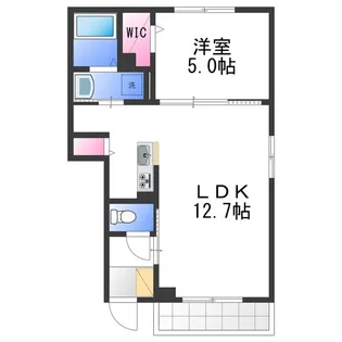 オリーブ羽倉崎A【1階】の間取り