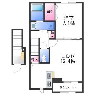 オリーブ羽倉崎A【2階】の間取り