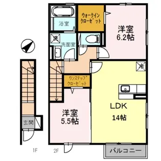メゾン・二田【2階】の間取り