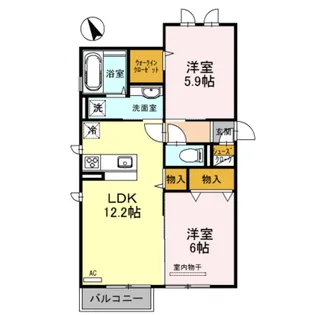 メゾン・ド・ボヌール秀 A棟【1階】の間取り