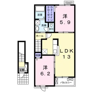 プラストサイド【2階】の間取り