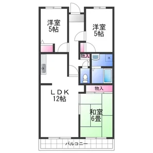 HAL岸和田【4階】の間取り