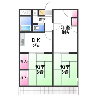 リビエール山川【3階】の間取り