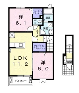 サウスランド【2階】の間取り