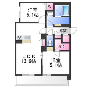 メゾン ド ルクス【1階】の間取り