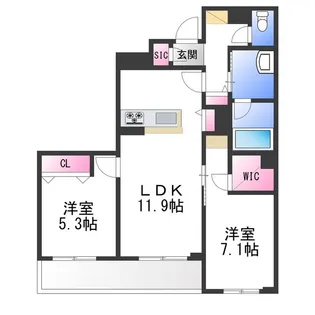 メゾン ド ルクス【1階】の間取り