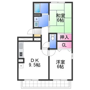 ピーチハイツ上町【3階】の間取り