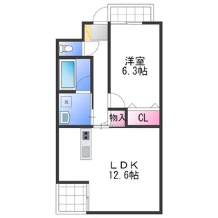 グランドレジデンス泉佐野駅前【2階】の間取り