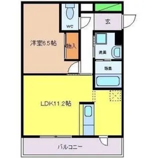 プランドール大手【3階】の間取り