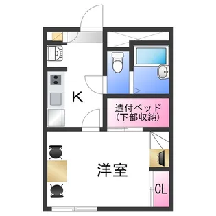 レオパレス東岸和田【2階】の間取り