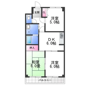 WESTヒルズ忠岡【1階】の間取り
