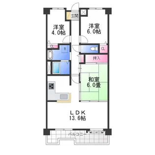 ファミール岸和田ステージ2【2階】の間取り
