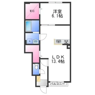 アルル1番館【1階】の間取り