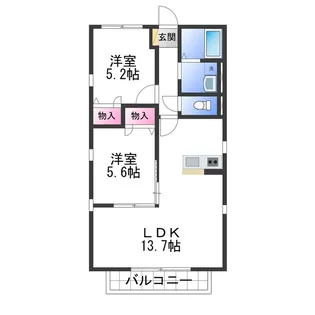 コートボナールⅠ【2階】の間取り