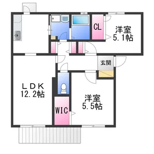 カーサ・ミーアⅡ B棟【1階】の間取り