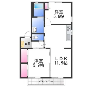 フレグランスガーデン B棟【2階】の間取り