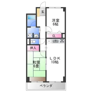 光明池サニーハイツ【1階】の間取り